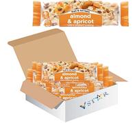 NutriBite Fruit & Nut Bars - 40g - Almond & Apricot, Cashew & Blueberry, Dark Chocolate Cranberry Macadamia, Protein Peanuts & Dark Chocolate - Etnl (12 x Bar, Almond & Apricot)