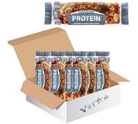 NutriBite Fruit & Nut Bars - 40g - Almond & Apricot, Cashew & Blueberry, Dark Chocolate Cranberry Macadamia, Protein Peanuts & Dark Chocolate - Etnl (8 x Bar, Protein Peanuts & Dark Chocolate)