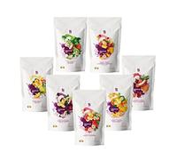 NutriBoom Crispy Freeze Dried Fruit Snacks, Smoothie Mix Box of Lyophilized Fruits, Berries and Vegetables, Healthy Smoothie Box (7 Packs - 7 Different Smoothie Mixes)
