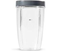 Nutribullet Blender 24 Ounce Tall Cup with Standard Lip Ring, Compatible with Nutribullet Replacement Parts 24 oz for NutriBullet 600W and 900W, Clear/Gray