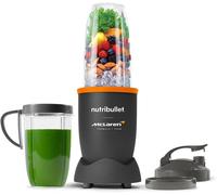 nutribullet Blender 900 Series in Collaboration with McLaren Formula 1 Team - Grey with Papaya Trim - 9 Piece Kit - 24,000RPM Extractor Blends Frozen Fruit, Nut & Ice for Delicious Smoothies & Juices