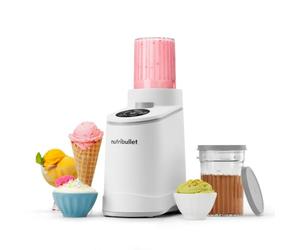 nutribullet Chill Ice Cream Maker - 500W Frozen Dessert Machine with 5 Preset Programs for Ice Cream, Gelato, Sorbet, Smoothie Bowls & Frozen Yogurt - Dishwasher Safe, Compact Design - White