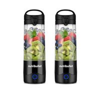 nutribullet Portable Blender 2-Pack in Black - Powerful Extractor Blade, 475ml Cup, To-Go Lid, USB-C Charging Cable & User Guide - Delivers 15+ Blending Cycles - Healthy Shakes On The Move
