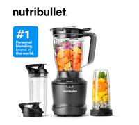 nutribullet SmartSense Blender Combo - 1500W Base with 1.6L Jug & 2 Personal Cups with Lids - Satin Black Finish - 5 Pre-Programmed Smart Auto Cycles - Blend Fruit, Ice & Nuts - For Smoothies & Juices