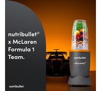 nutribullet Blender 900 Series in Collaboration with McLaren Formula 1 Team - Grey with Papaya Trim - 9 Piece Kit - 24,000RPM Extractor Blends Frozen Fruit, Nut & Ice for Delicious Smoothies & Juices