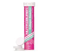 Nutriburst Collagen Beauty+ Effervescent Tablets - Vitamin C, Zinc & Biotin with Hyaluronic Acid - Hydration & Vitamins - Sugar Free, Vegan, Halal & Kosher - 15 Tablets