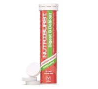 Nutriburst Digest & Debloat Effervescent Tablets - Inulin Fibre, Calcium & Zinc with Probiotics - Hydration & Vitamins - Sugar Free, Vegan, Halal & Kosher - 15 Tablets