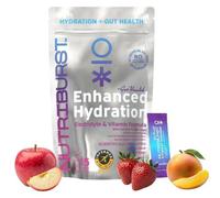 Nutriburst - Gut Health Electrolytes + 11 Vitamins & Minerals • Digestive Function • Gut Health - Suitable for Vegans - 15 Pack: Mango, Strawberry & Apple - Enhanced Hydration