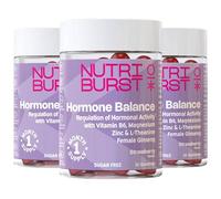Nutriburst Hormone Balance - Women’s Hormonal Activity, Energy & Mood Support - Vitamin B6, Lemon Balm & Dong Quai - Strawberry Flavour • Vegan & Sugar Free • 90 Gummies (3 Month Supply)