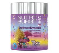 Nutriburst Trolls Kids DefenceDynamo - Immune Support & Energy - Vitamin D3 (25µg), Vitamin C (90mg) + Black Elderberry Extract (50mg) - Vegan + Chewable + Sugar Free - Blueberry Flavour - 60 Gummies