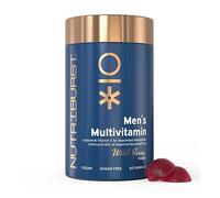 Nutriburst Men’s Multivitamin - Immune System & Mental Performance - Contains 16 Micronutrients; B2, B3, B5, B6, B12, A, C, D - Vegan Sugar Free Supplement - 60 Berry Gummies - 1 Month Supply