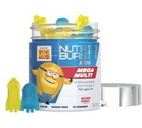 Nutriburst Minions MEGA Multi Vitamins for Kids - Chewable Multivitamins for Growth & Development: Vitamin A, B12 C, D3, E, Iron, Omega-3 - Vegan + Sugar Free - Fruity Flavour - 60 Gummies