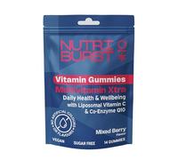 Nutriburst Multivitamin Xtra Vitamin Gummies - Liposomal Vitamin C, CoEnzyme Q10 & Essential Vitamins - Daily Health & Wellbeing Multivitamin - Sugar Free, Vegan & Halal - 14 Gummies (14 Day Supply)