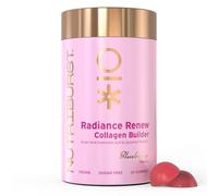 Nutriburst Radiance Renew • Boost Collagen • Vegan & Sugar Free Gummies | 60 blueberry flavour vitamin gummies with Vitamin C, Biotin & Hyaluronic Acid to boost natural collagen production.