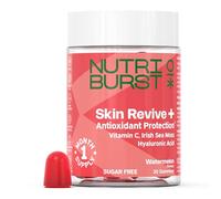 Nutriburst SkinRevive+ with 100mg Sea Moss, Blue Spirulina & Pomegranate and 80mg Vitamin C • Hyaluronic Acid • for Healthy & Glowy Skin • Sugar Free • Vegan • Halal • Watermelon Flavour • 30 Gummies