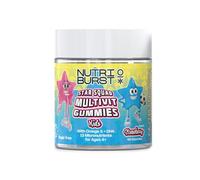 Nutriburst Star Squad Kids Multivitamin 60 Gummies - 1 Month Supply - Strawberry Flavour - 13 Micronutrients with Omega 3 - Sugar Free, Vegan, Gluten Free, No Artificial Colours or Flavours
