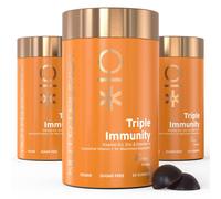 Nutriburst Triple Immunity Multipack - Liposomal Vitamin C (100mg), D3 (20?g), Zinc (7.5mg) + Elderberry Extract - Immune & Wellbeing Support - Vegan