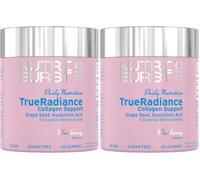 Nutriburst - TrueRadiance Collagen Support Gummies for Healthy Hair, Skin & Nails - Biotin (100µg), Hyaluronic Acid (50mg), Vitamin A (400µg) + Vitamin C (80mg) - 60 Gummies 1 Month Supply (Pack of 2)
