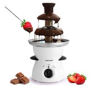 NutriChef 3 Tier Chocolate Fondue Fountain - Electric Stainless Chocolate Dipping Warmer Machine - Warm & Melt Chocolate, Butter, Cheese, Caramel - Great for Parties, Events & Weddings