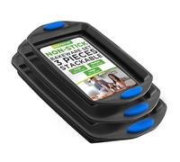 NutriChef 3-Piece Baking Pan Set - Premium Nonstick Carbon Steel Bakeware w/Silicone Handles - Includes Large, Medium, & Small Pans for Baking & Roasting - PFOA, PFOS, PTFE Free - Gray