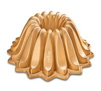 Nutrichef Cake Tin - Non Stick 25cm Fluted Ring Cake Mould for Baking, Pan for Ring Cakes, Easy Release, Dishwasher Safe, Aluminum with Dual-Layer Nonstick Coating