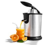 NutriChef Electric Juicer Citrus - Stainless Steel Orange Juicer Machine with Manual Press Handle, Adjustable Pulp Filter, Dishwasher Safe, Compact Juice Extractor for Home Kitchens