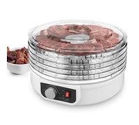 NutriChef Food Dehydrator Machine | Dehydrate Beef Jerky, Meat, Mushrooms, Fruits & Vegetables | Great For Home Use | Uses High-Heat Circulation for Even Dehydration | 5 Easy to Clean Trays | White