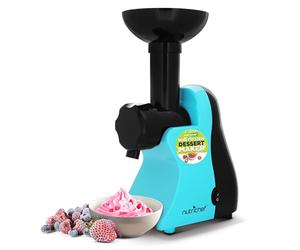 Nutrichef NCIM30 Electric Maker Fruit Sorbet Machine Makes Healthy Vegan Ice Cream Desserts, Soft Serve Gelato, Smoothie, Slushie, Frozen Dairy Free Yogurt w/Recipe Book