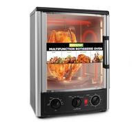 NutriChef Rotisserie Convection Oven 24L - Countertop Table Top Oven with Glass Door for Rotisserie Chicken, Baking, Grilling and Roasting, Timer and Temperature Control