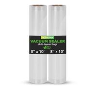 NutriChef Vacuum Sealer Bags 8x50 Rolls 2 pack for Food Saver, Seal a Meal, NutriChef, Weston. Commercial Grade, BPA Free, Heavy Duty, Great for vac storage, Meal Prep or Sous Vide