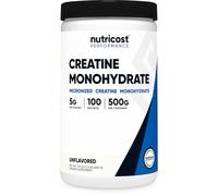 Nutricost Creatine Monohydrate Micronized Powder 500G, 5000mg Per Serv (5g) - 100 Servings for Endurance, Muscle Growth, Athletic Performance and Recovery