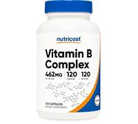 Nutricost High Potency Vitamin B Complex 462mg, 120 Capsules - with Vitamin C - Energy Complex