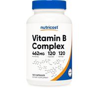 Nutricost High Potency Vitamin B Complex 462mg, 120 Capsules - with Vitamin C - Energy Complex