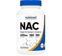 Nutricost N-Acetyl L-Cysteine (NAC) 600mg, 180 Capsules - Non-GMO, Gluten Free