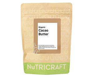 NutriCraft Organic Criollo Cacao Butter - 500g, 100% Pure, Sustainably Sourced from Peruvian Amazon - For Baking, Chocolate Making, Body Butters, and Soaps - Quick Melting, Rich Chocolate Aroma