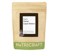 NutriCraft Organic Criollo Cacao Liquor Buttons - 250g, 100% Pure, Cacao Mass/Paste from Peruvian Amazon, High Antioxidant, Superfood for Baking, Chocolate Making - Rich Flavour - rounds, wafers