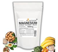Nutrics® 1800mg 3 in 1 Magnesium GLYCINATE + Citrate + Malate Complex 60 V Capsules - 100% Pure Free from fillers, Binders & Bulking Agents (60)