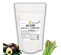 Nutrics® 2000mg Acetyl L CARNITINE ALCAR 60 Veg Capsules - 100% Pure, No fillers, Binders or Bulking Agents - Vegetarian (60)