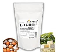 Nutrics® 2550mg (per Serving) L Taurine 180 V Capsules 850mg (per Capsule) 100% Pure - Free from fillers Binders & Bulking Agents - Vegan Vegetarian - L-Taurine Supplement (180 V Capsules)
