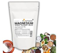 Nutrics® 3 in 1 50g Magnesium GLYCINATE + Citrate + Malate Complex Powder - 100% Pure Free from fillers, Binders & Bulking Agents (50g)