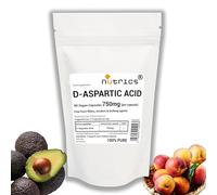 Nutrics® 750mg (per Capsule) DAA D ASPARTIC Acid 90 V Capsules - 100% Pure No Fillers, Binders or Bulking Agents - Vegan Vegetarian (90 V Capsules)