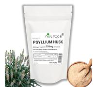 Nutrics® 750mg (per Capsule) PSYLLIUM Husk Whole Fibre 90 V Capsules - ISABGOL ispaghula Husk Natural Prebiotic 100% Pure - No fillers, Binders & Bulking Agents (90 V Capsules)