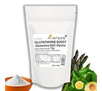Nutrics® 75g GLUTATHIONE Boost NAC GLUTAMINE GLYCINE Vegan Powder - 100% Pure No Additives - N Acetyl L Cysteine - L Glutamine - L Glycine Complex (75g)