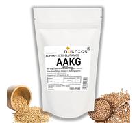 Nutrics® 850mg per Capsule AAKG L-Arginine Alpha Ketoglutarate 90 V Capsules - 100% Pure No Fillers, Binders or Bulking Agents - Nitric Oxide Supplement
