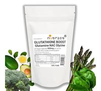 Nutrics® 950mg (per Capsule) GLUTATHIONE Boost NAC GLUTAMINE GLYCINE 60 V Capsules - 100% Pure No Additives - N Acetyl L Cysteine - L Glutamine - L Glycine Complex