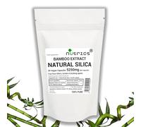 Nutrics® Bamboo Extract 5250mg per Capsule 75% Natural Silica Bambusa Vulgaris Pure V Capsules Free from Fillers Binders & Bulking Agents Suitable for Vegan Vegetarian Diet 30 Capsules 1 Month Supply