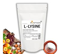 Nutrics® L Lysine Powder 75g 100% Pure - Free from Fillers Binders & Bulking Agents - Vegan Vegetarian