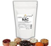 Nutrics® NAC 850mg per Capsule N Acetyl Cysteine 180 V Capsules - 100% Pure - Free from Fillers Binders & Bulking Agents
