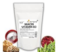Nutrics® Vitamin B3 Flush NIACIN NICOTINIC Acid 50g 100% Pure Vegan Powder - Free from fillers Binders & Bulking Agents Non GMO