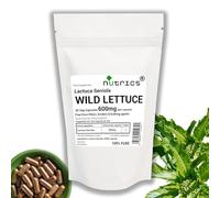 Nutrics® Wild Lettuce LactucaSerriola 600mg x 30 Veg Capsules - Bitter, Strong, One A Day - 100% Pure, no fillers, Binders or Bulking Agents (30)